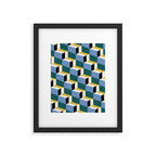 Cuboid Geometric Abstract Shapes Pattern XXXV Framed Art Print Gallery Image 6