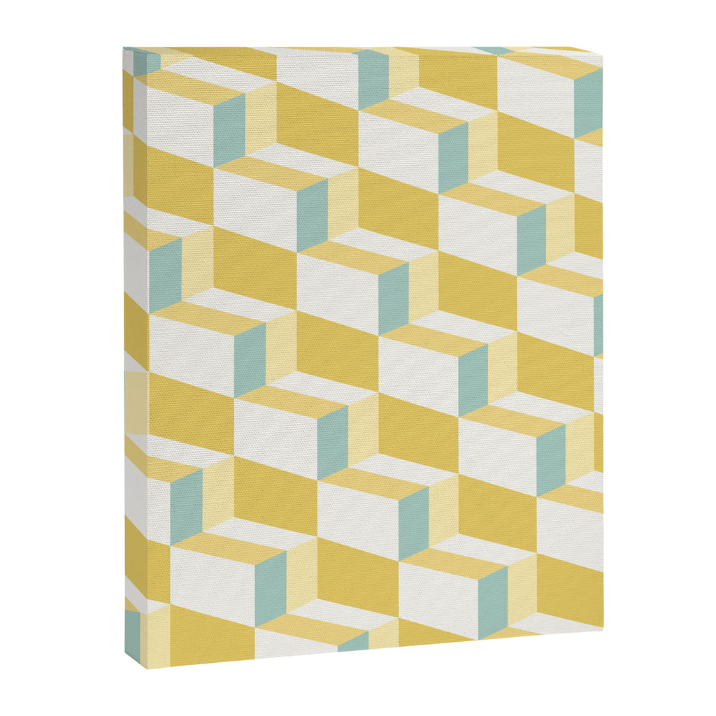 Cuboid Geometric Abstract Shapes Pattern XXXVI Canvas Print Gallery Image 8