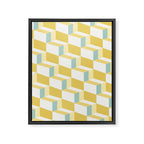 Cuboid Geometric Abstract Shapes Pattern XXXVI Framed Canvas Print Gallery Image 8