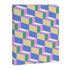 Cuboid Geometric Abstract Shapes Pattern XXXVII Canvas Print Gallery Image 8