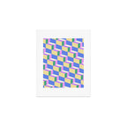 Cuboid Geometric Abstract Shapes Pattern XXXVII Art Print Gallery Image 1