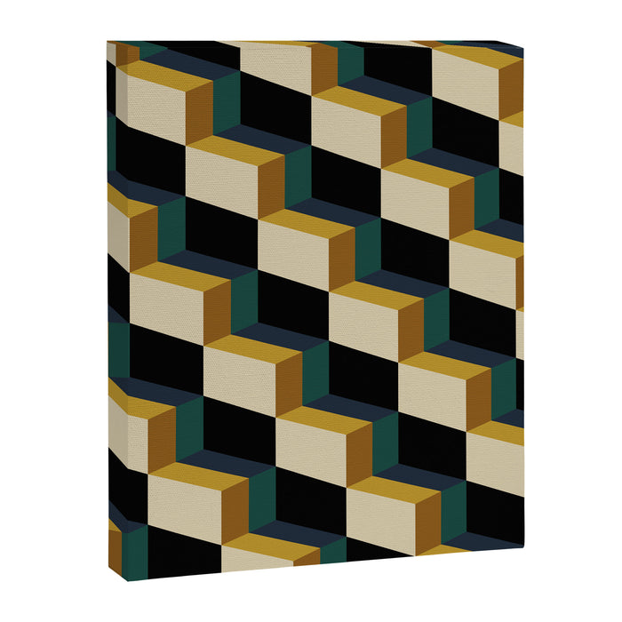 Cuboid Mid Century Abstract Shapes Pattern I Canvas Print Gallery Image 1