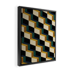 Cuboid Mid Century Abstract Shapes Pattern I Framed Canvas Print Gallery Image 2