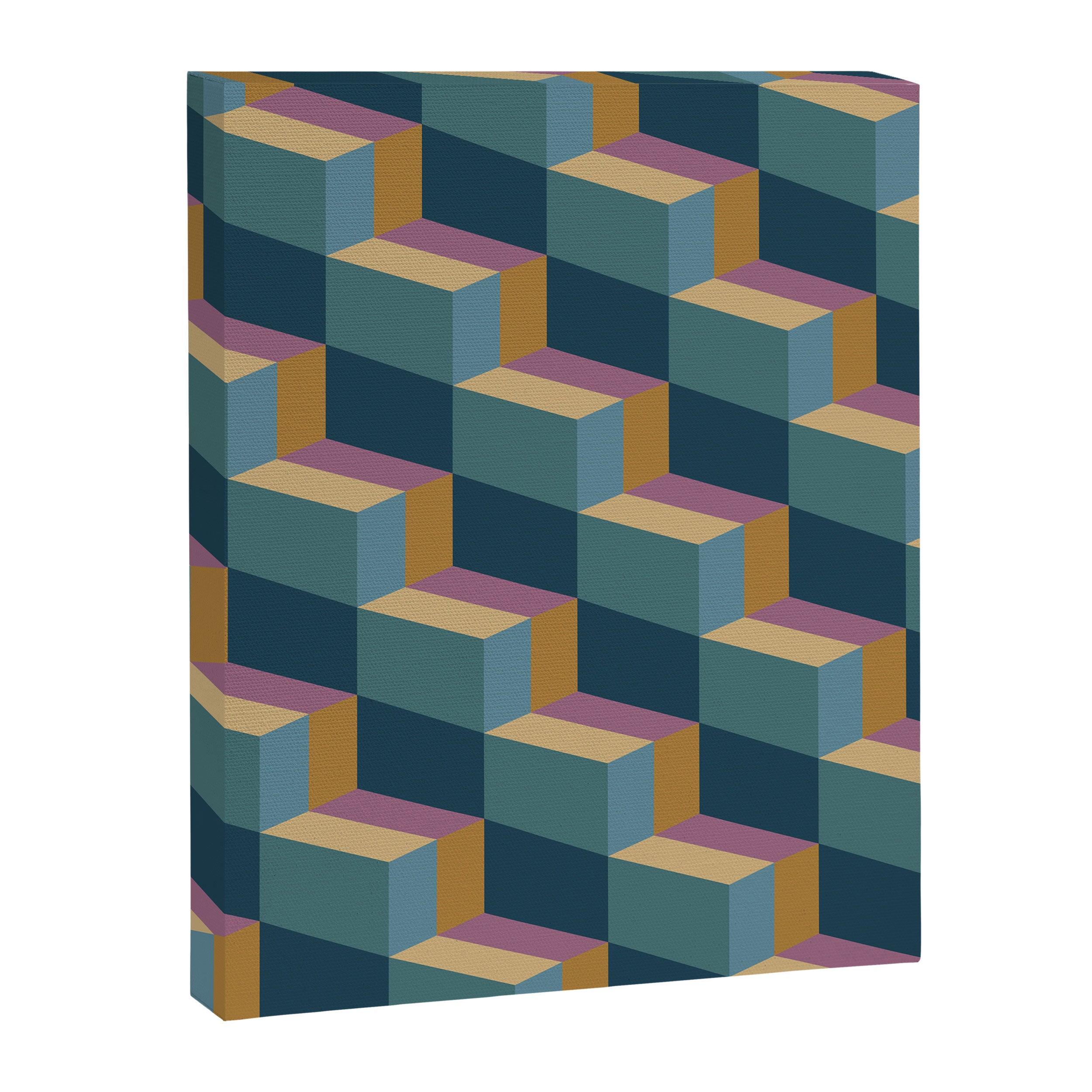 Cuboid Mid Century Abstract Shapes Pattern II Canvas Print Gallery Image 8