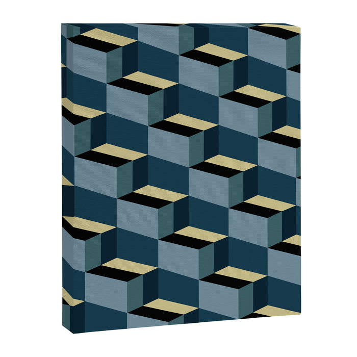 Cuboid Mid Century Abstract Shapes Pattern III Canvas Print Gallery Image 1