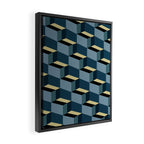 Cuboid Mid Century Abstract Shapes Pattern III Framed Canvas Print Gallery Image 2