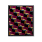 Cuboid Mid Century Abstract Shapes Pattern IV Framed Canvas Print Gallery Image 8