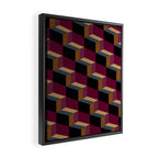 Cuboid Mid Century Abstract Shapes Pattern IV Framed Canvas Print Gallery Image 2