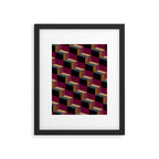 Cuboid Mid Century Abstract Shapes Pattern IV Framed Art Print Gallery Image 6
