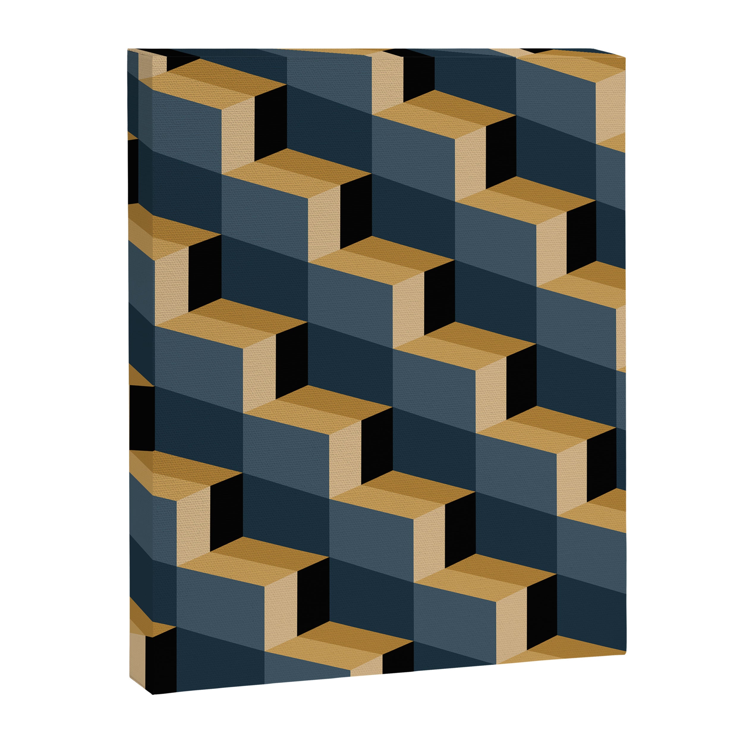 Cuboid Mid Century Abstract Shapes Pattern V Canvas Print Gallery Image 8