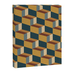 Cuboid Mid Century Abstract Shapes Pattern VI Canvas Print Gallery Image 8