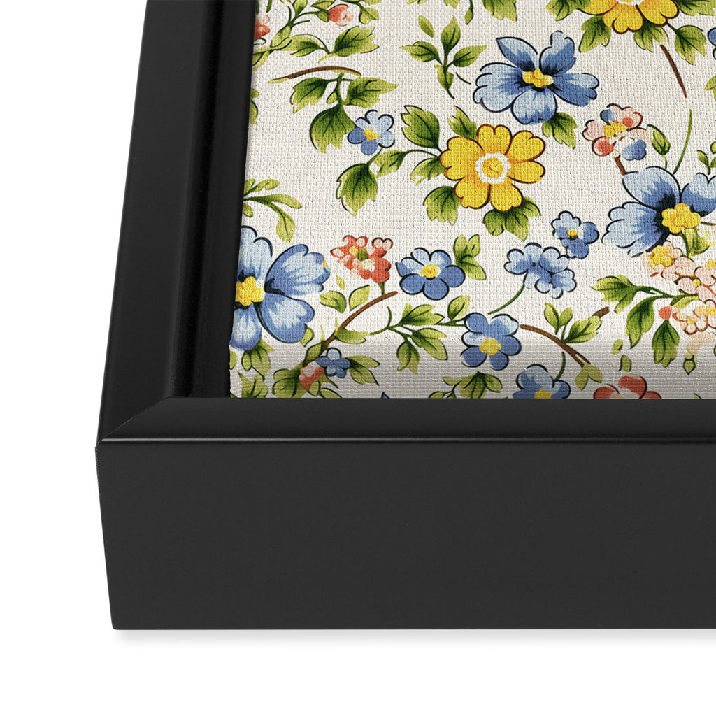 Cute Summer Floral Hand Painted Framed Canvas Print Gallery Image 3