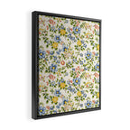 Cute Summer Floral Hand Painted Framed Canvas Print Gallery Image 2
