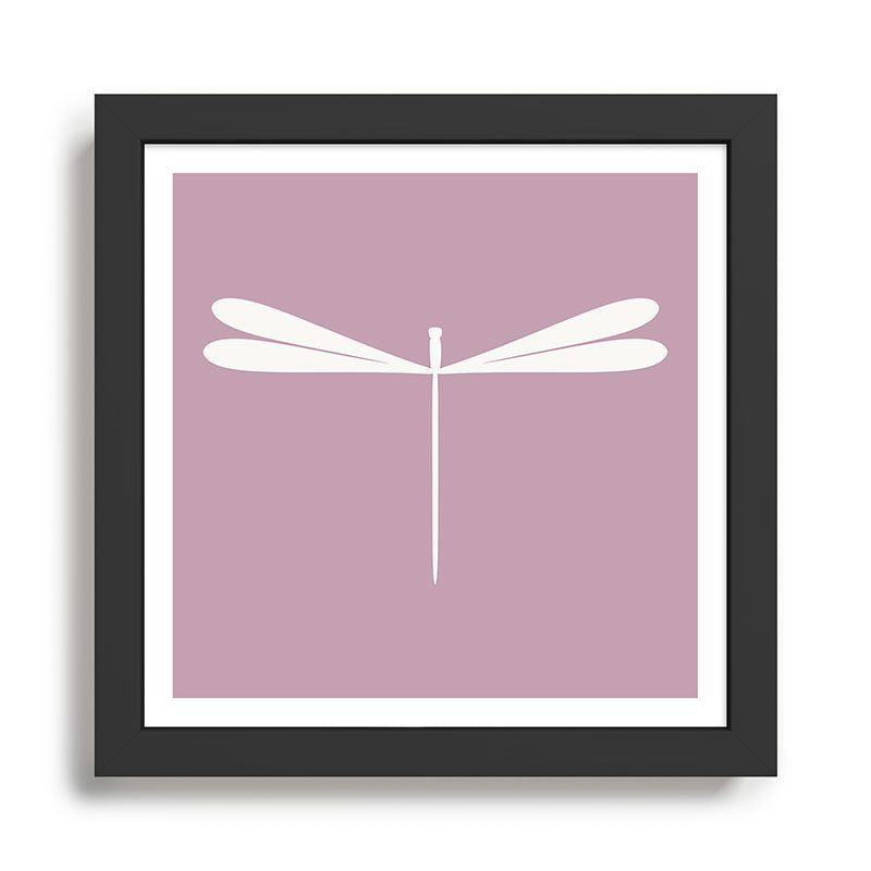 Dragonfly Minimalism XVI Lavender Purple Framed Art Print Gallery Image 1