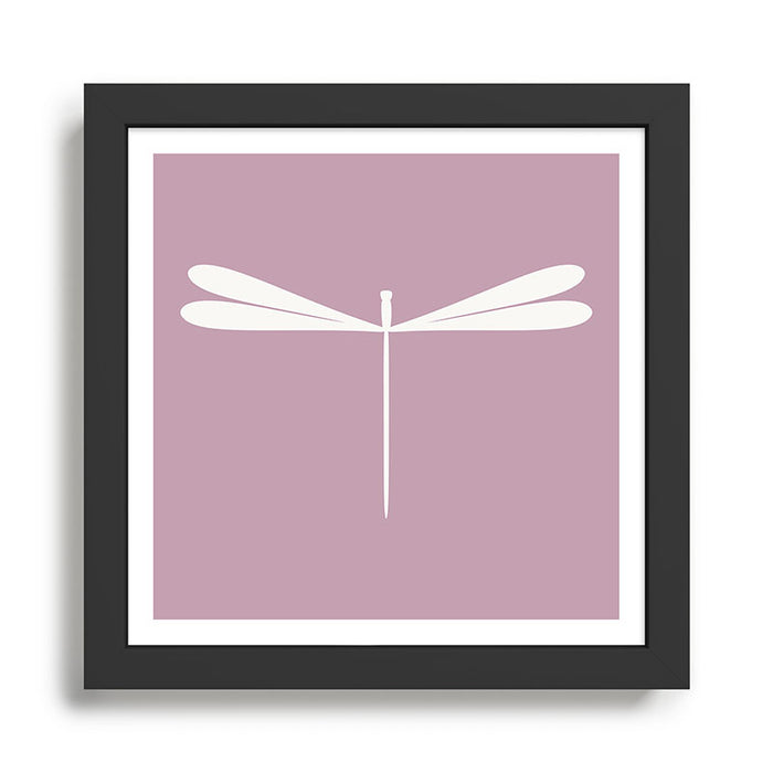 Dragonfly Minimalism XVI Lavender Purple Framed Art Print Gallery Image 1