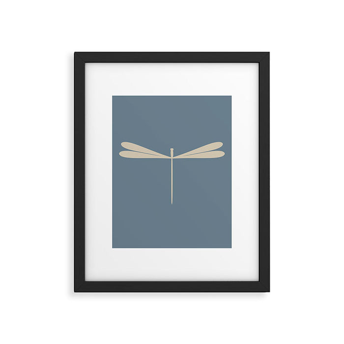 Dragonfly Pattern I Blue Framed Art Print Gallery Image 1
