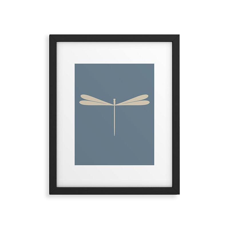 Dragonfly Pattern I Blue Framed Art Print Gallery Image 6