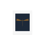Dragonfly Pattern II Dark Blue Art Print Gallery Image 1