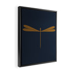 Dragonfly Pattern II Dark Blue Framed Canvas Print Gallery Image 2