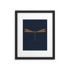 Dragonfly Pattern II Dark Blue Framed Art Print Gallery Image 6