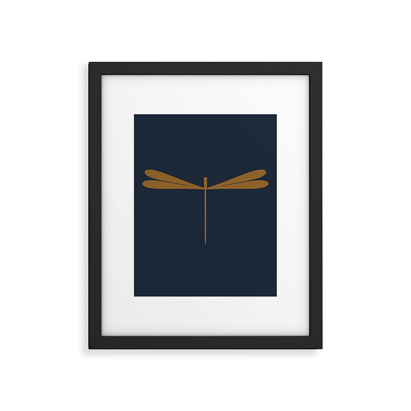 Dragonfly Pattern II Dark Blue Framed Art Print Gallery Image 6