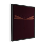 Dragonfly Pattern III Dark Red Framed Canvas Print Gallery Image 2