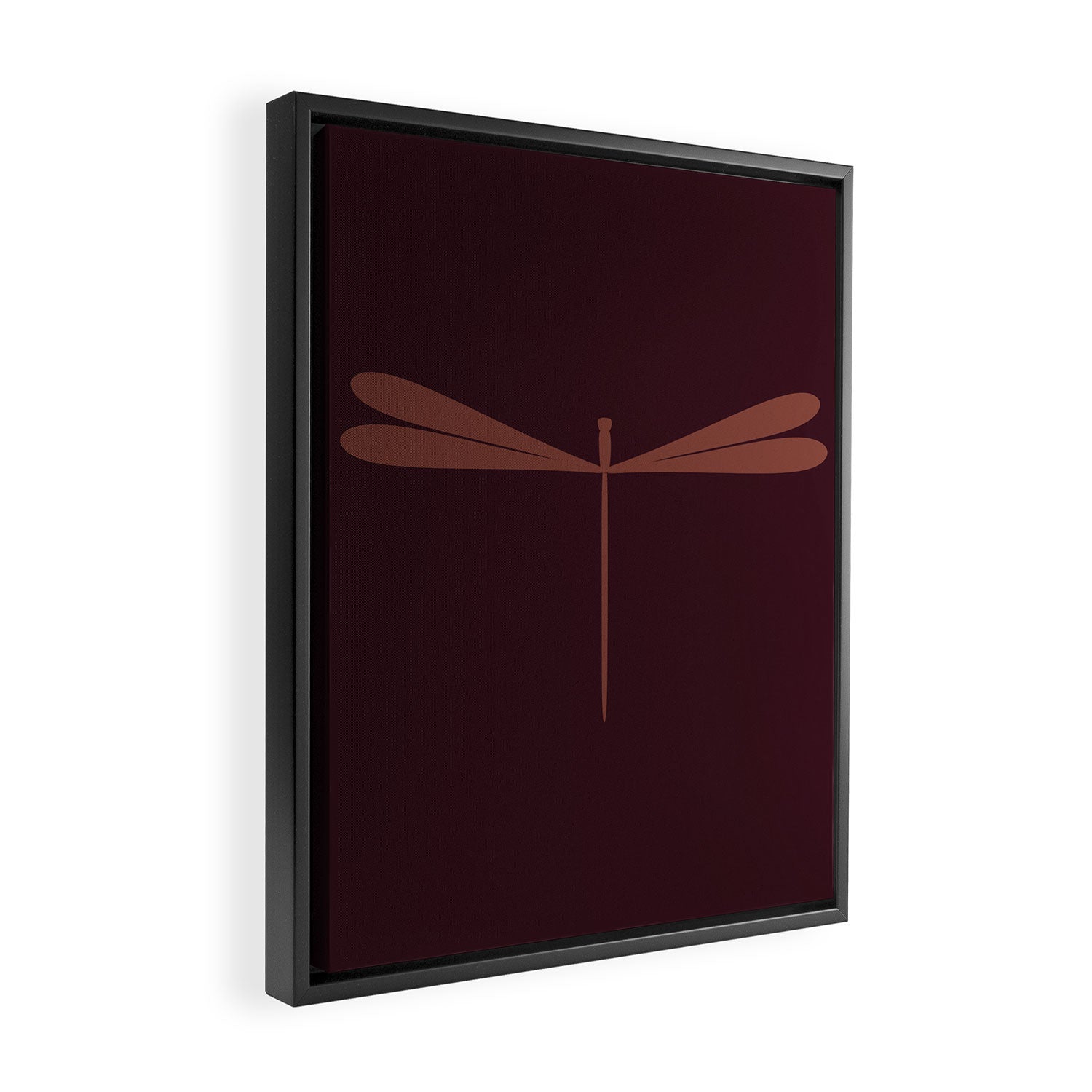 Dragonfly Pattern III Dark Red Framed Canvas Print Gallery Image 2