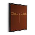 Dragonfly Pattern IV Brick Red Framed Canvas Print Gallery Image 2