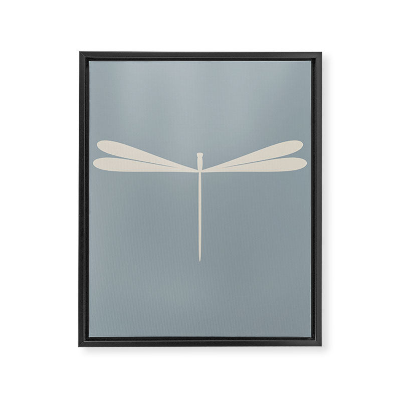 Dragonfly Pattern IX Soft Blue Framed Canvas Print Gallery Image 8