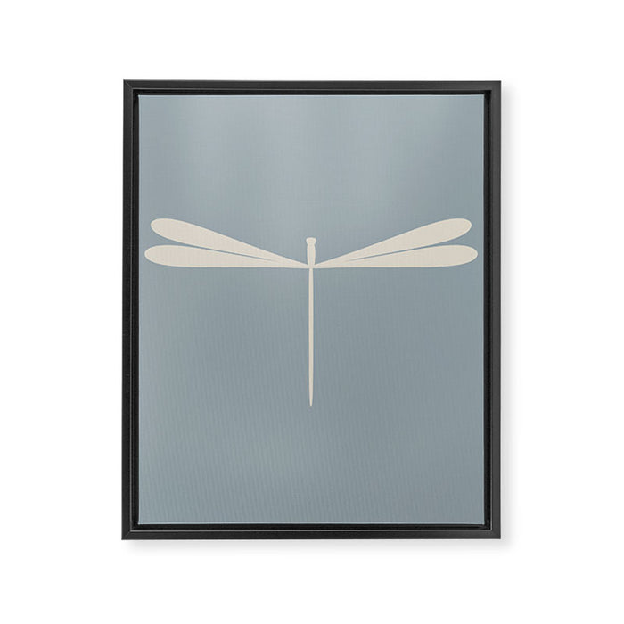 Dragonfly Pattern IX Soft Blue Framed Canvas Print Gallery Image 1