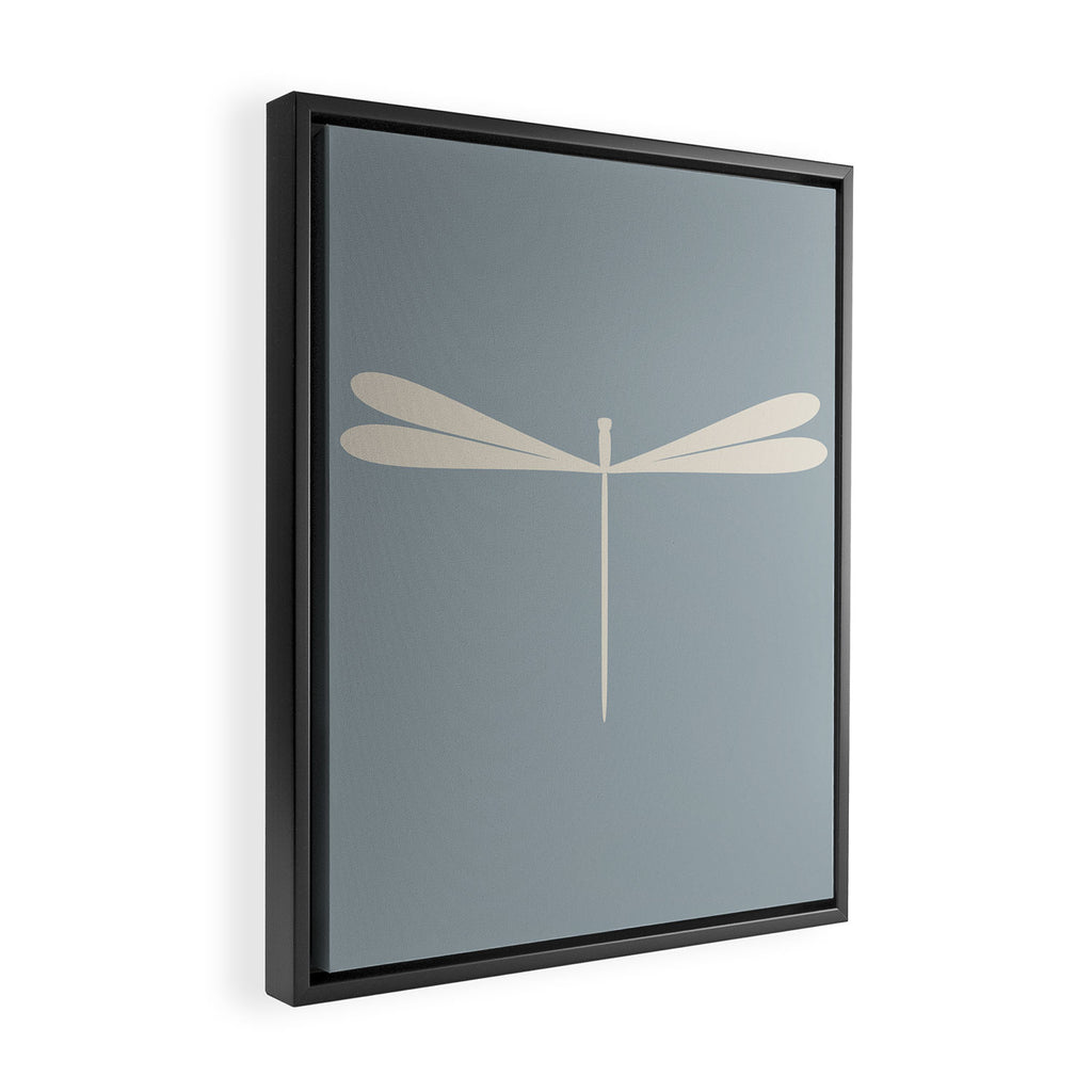 Dragonfly Pattern IX Soft Blue Framed Canvas Print Gallery Image 2