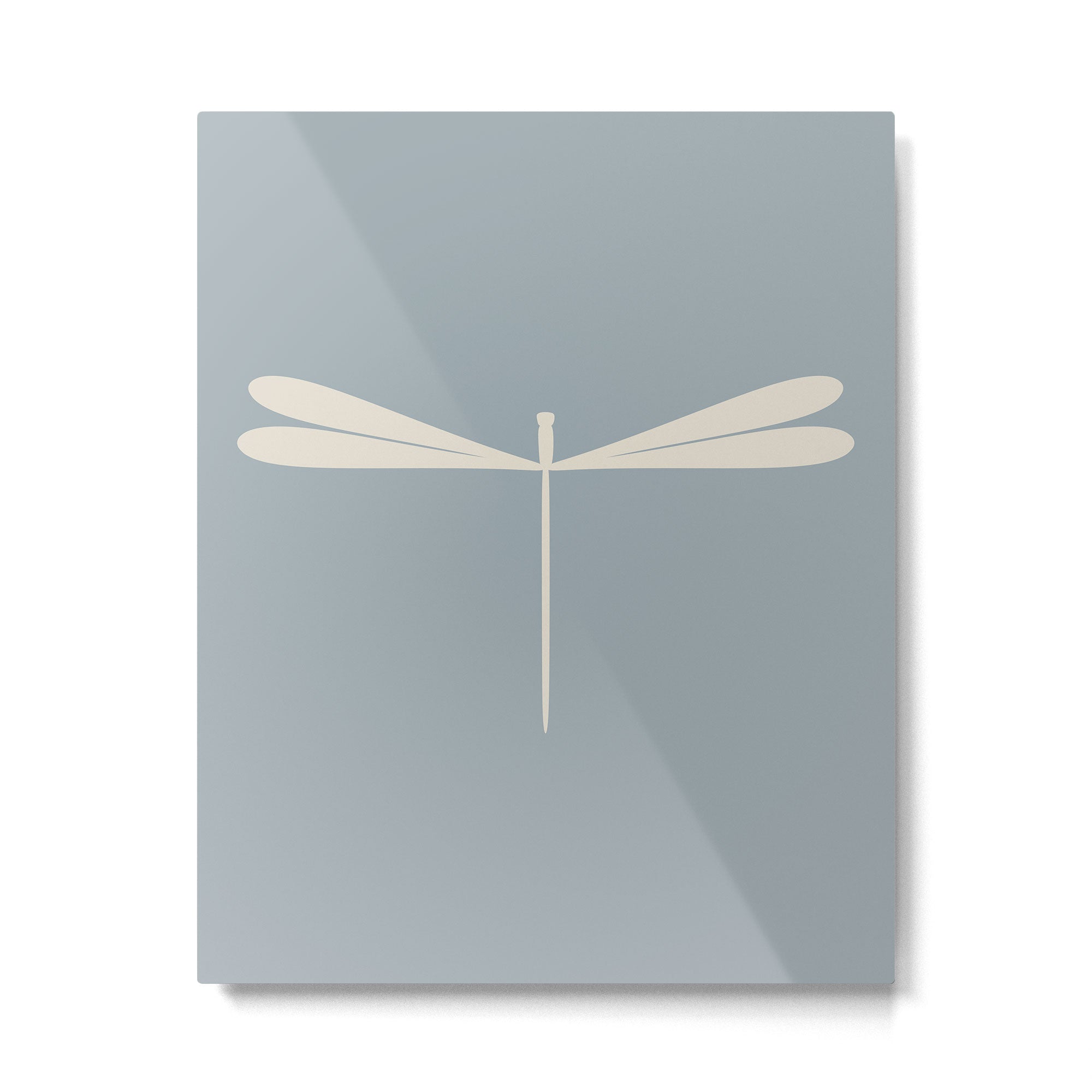 Dragonfly Pattern IX Soft Blue Metal Print Gallery Image 6
