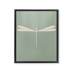 Dragonfly Pattern V Sage Green Framed Canvas Print Gallery Image 8