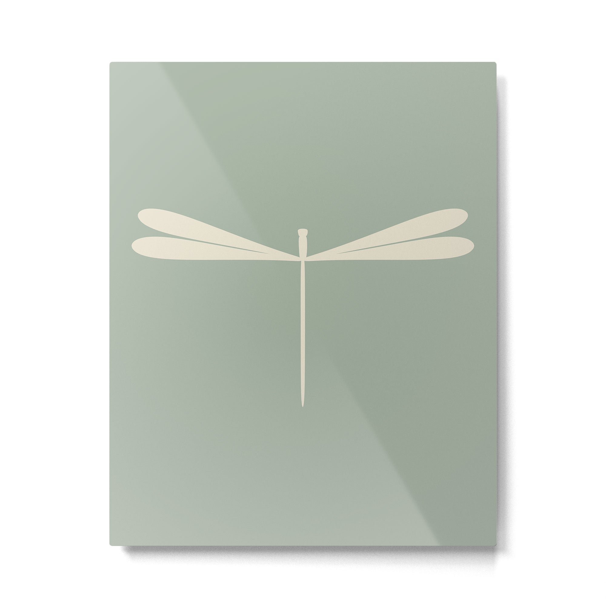 Dragonfly Pattern V Sage Green Metal Print Gallery Image 6