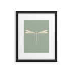 Dragonfly Pattern V Sage Green Framed Art Print Gallery Image 6
