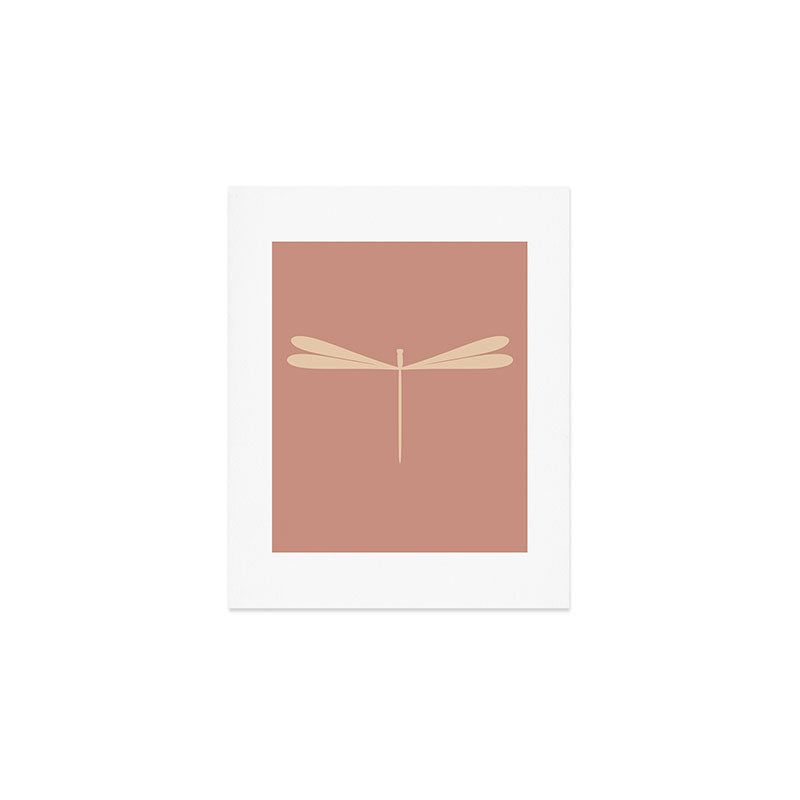 Dragonfly Pattern VI Neutral Rose Art Print Gallery Image 1
