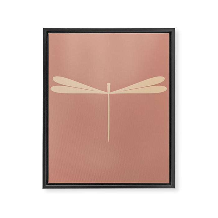 Dragonfly Pattern VI Neutral Rose Framed Canvas Print Gallery Image 1