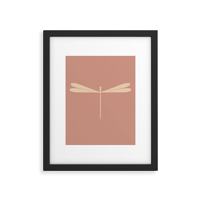 Dragonfly Pattern VI Neutral Rose Framed Art Print Gallery Image 1