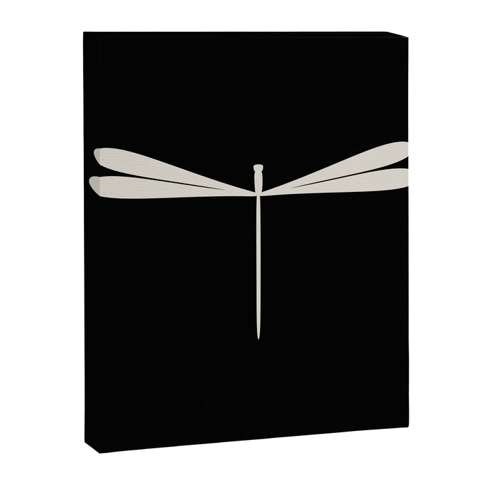 Dragonfly Pattern VII Black Canvas Print Gallery Image 1