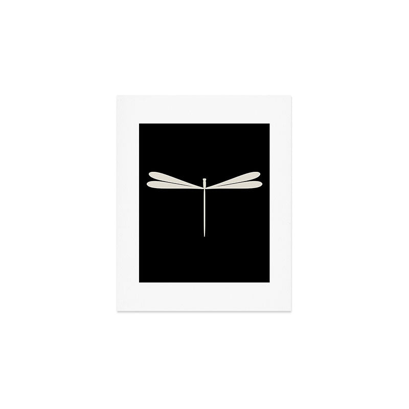 Dragonfly Pattern VII Black Art Print Gallery Image 1