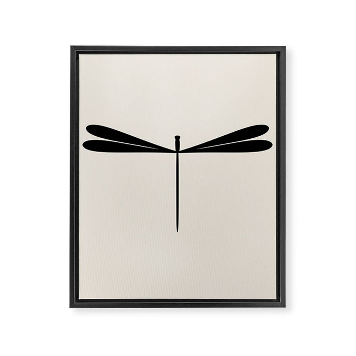 Dragonfly Pattern VIII Neutral Off White Framed Canvas Print Gallery Image 1