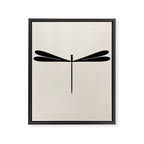 Dragonfly Pattern VIII Neutral Off White Framed Canvas Print Gallery Image 8