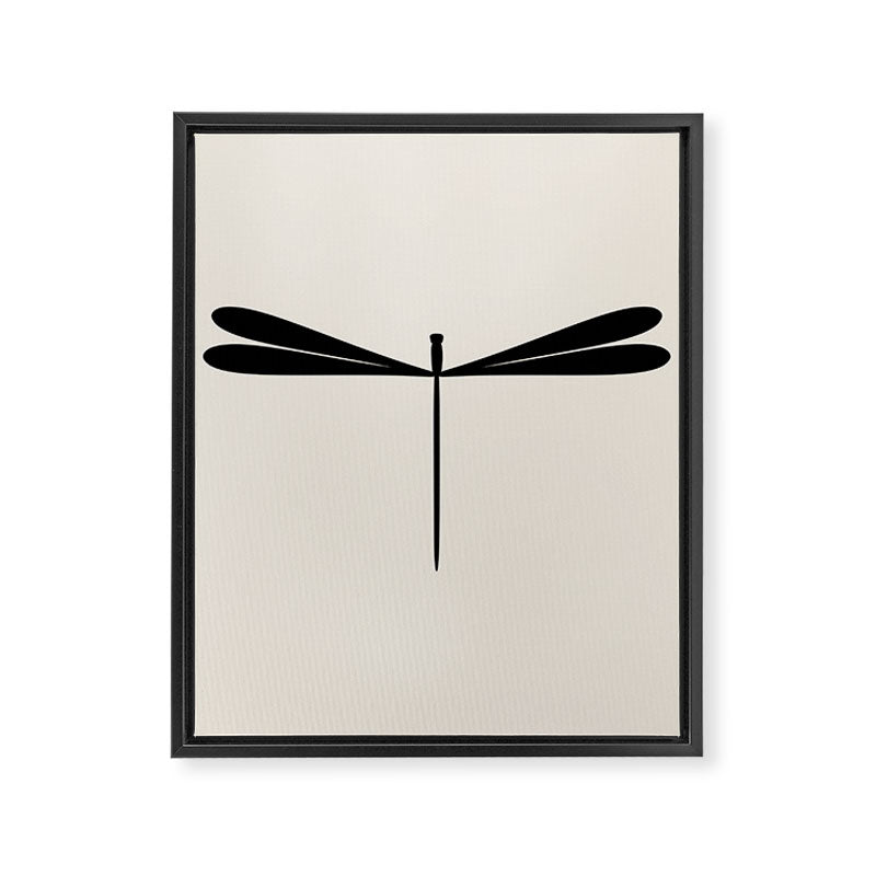 Dragonfly Pattern VIII Neutral Off White Framed Canvas Print Gallery Image 8