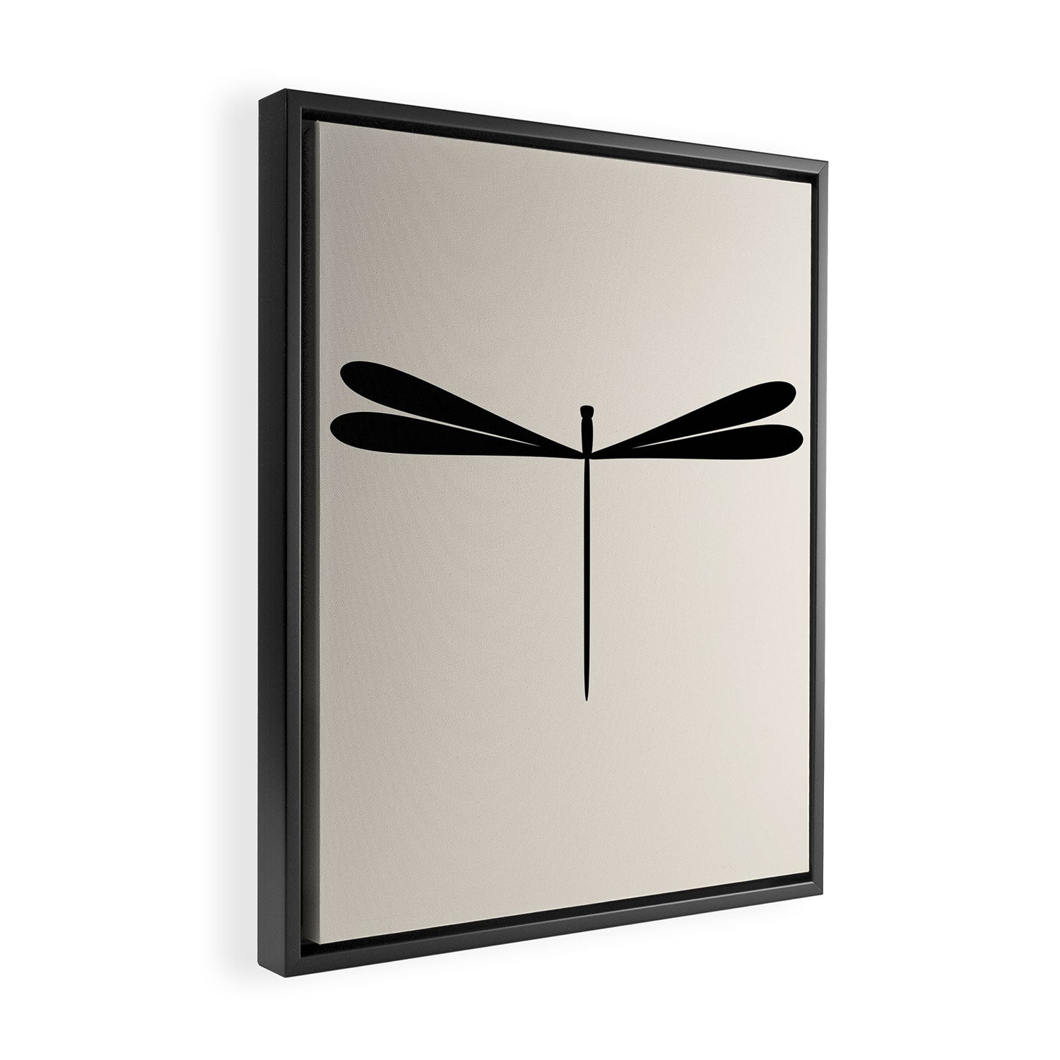 Dragonfly Pattern VIII Neutral Off White Framed Canvas Print Gallery Image 2