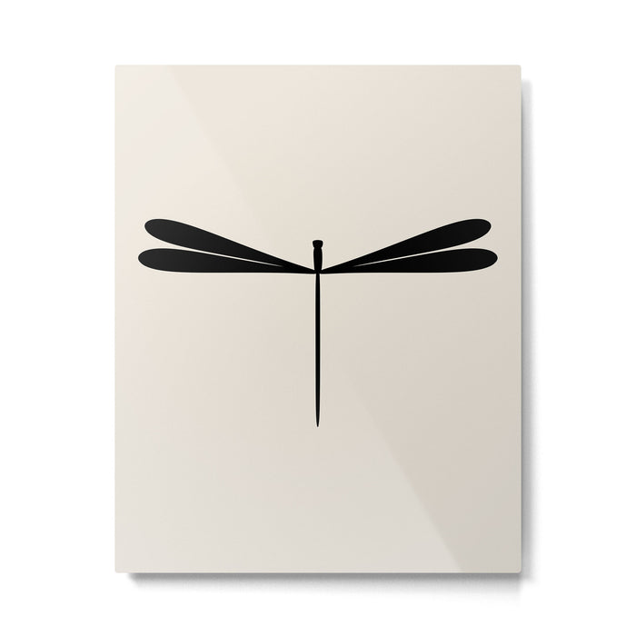 Dragonfly Pattern VIII Neutral Off White Metal Print Gallery Image 1
