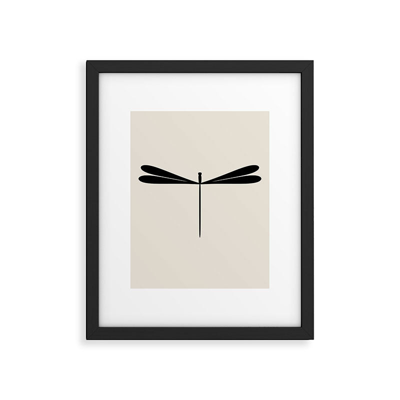 Dragonfly Pattern VIII Neutral Off White Framed Art Print Gallery Image 6