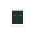 Dragonfly Pattern X Earthy Green Art Print Gallery Image 1