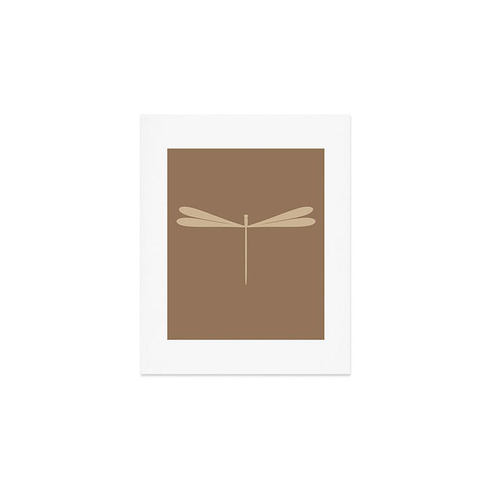 Dragonfly Pattern XI Earthy Beige Art Print Gallery Image 1