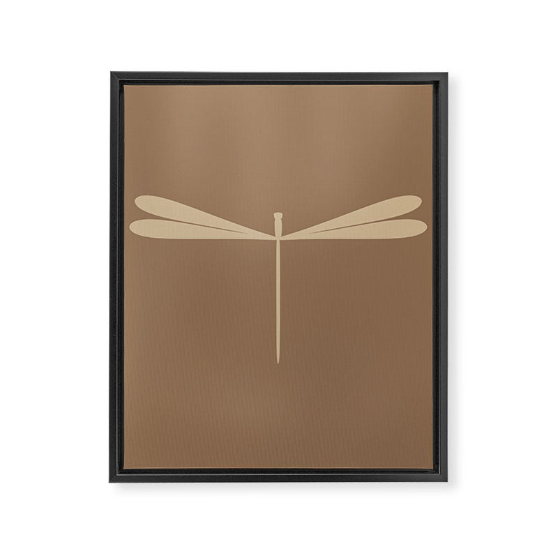 Dragonfly Pattern XI Earthy Beige Framed Canvas Print Gallery Image 8