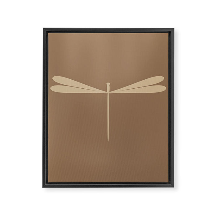 Dragonfly Pattern XI Earthy Beige Framed Canvas Print Gallery Image 1
